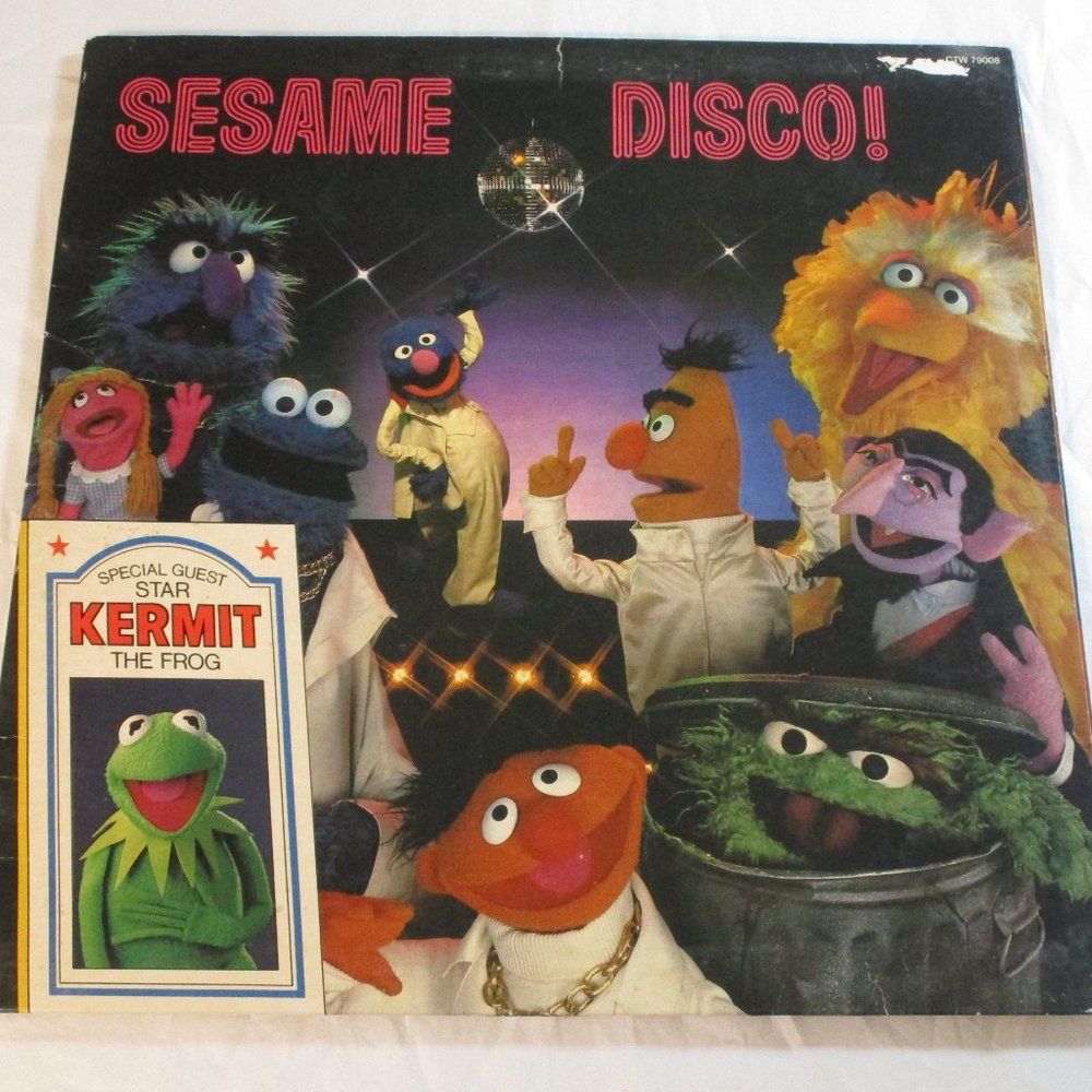 Vintage 1979 Sesame Street Disco Record Vinly LP Muppets CTW Kermit the Frog